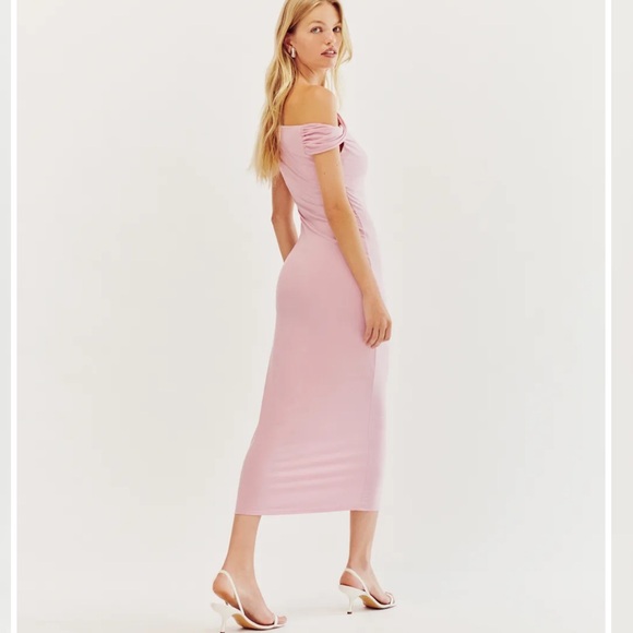 Reformation Jamen Knit Dress Size L Pink - Picture 7 of 9